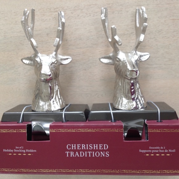 Set of 2 Deer Antler Stocking Holders - Picture 4 of 5